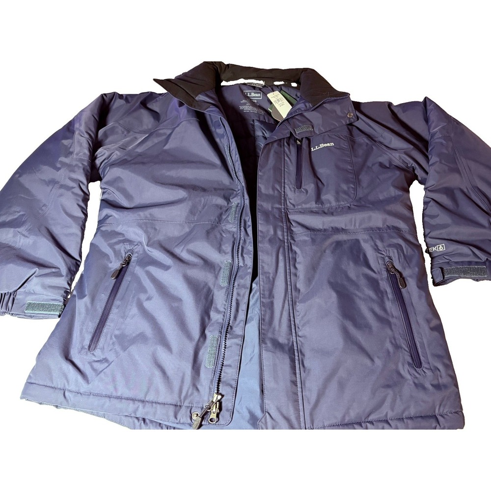 L.L . Bean Rugged Ridge Parka Men's Medium Navy Blue NWT Waterproof Insulated
